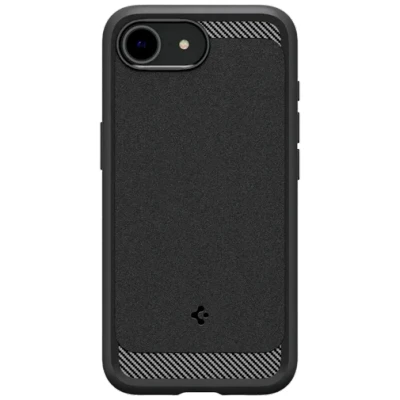 Image of Spigen Rugged Armor MagFit TPU Back Cover Black Apple iPhone 16e