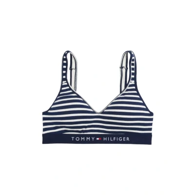 Image of Tommy Hilfiger Original Bralette LIFT Print Pushup bra, Women&#039;s, Size: 8, Dark night navy