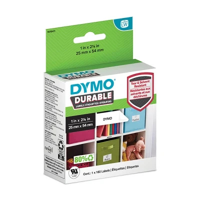 Image of DYMO LW Durable Labels for LabelWriter Label Printers, White Poly, 25 x 54 mm, Roll of 160 (1976411)