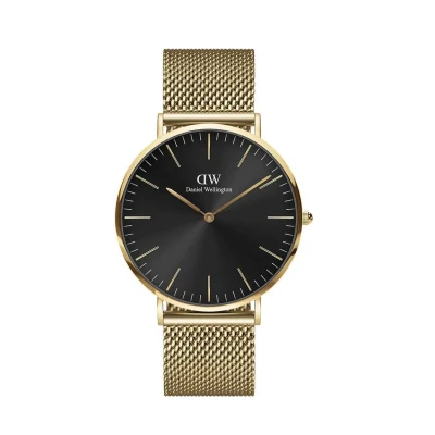 Image of Daniel Wellington Classic ONYX Watch goldcoloured, Size: 40, Gold coloured