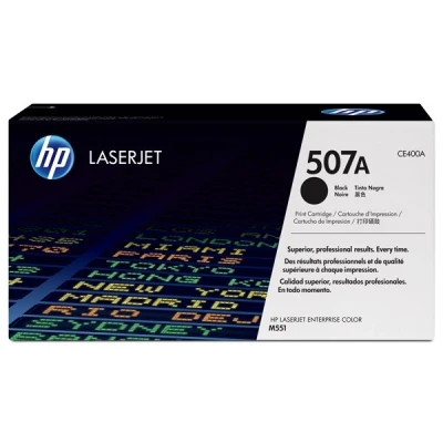 Image of HP CE400A 507A Original LaserJet Toner Cartridge, Black, Single Pack