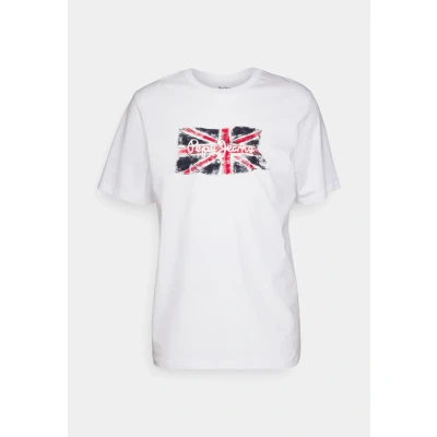 Image of Pepe Jeans CLAG Print Tshirt, Men&#039;s, Size: Medium, White