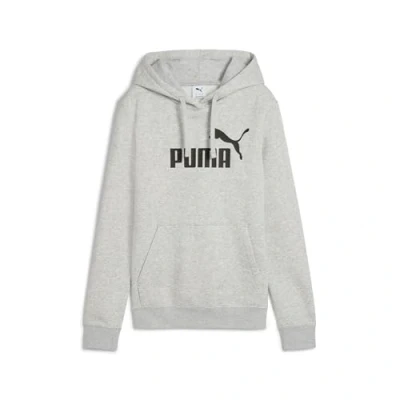 Image of Puma LOGO Hoodie Hoodie, Women&#039;s, Size: Large, Light gray heather