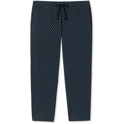 Image of Schiesser MIX Relax 3 4 LANG Pyjama bottoms, Women&#039;s, Size: 8, Dunkelblau gem.