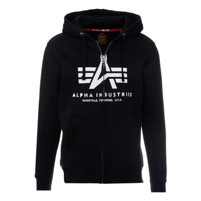 Image of Alpha Industries Zipup sweatshirt, Men&#039;s, Size: XS, Black