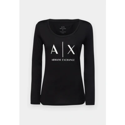 Image of Armani Exchange Long sleeved top, Women&#039;s, Size: Large, Black