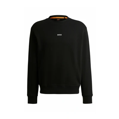 Image of BOSS Wesmallcrew Sweatshirt, Men&#039;s, Size: Small, Black one
