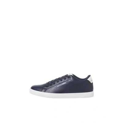 Image of Jack &amp; Jones Jfwboss Trainers, Men&#039;s, Size: 6, Navy blazer detail:red dahlia Synthetics