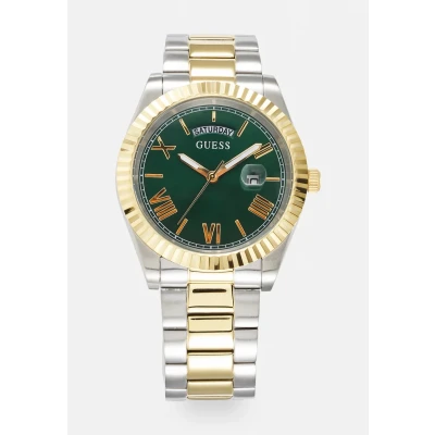 Image of Guess Connoisseur Unisex Watch, Size: One Size, Green sunray