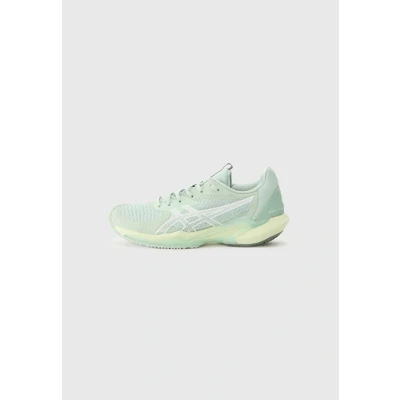Image of Asics Solution Speed Multicourt tennis shoes, Women&#039;s, Size: 4.5, Lichen rock white shoes
