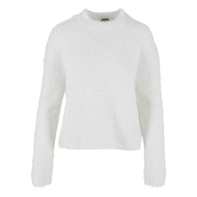 Image of Urban Classics Feather MOCK NECK Jumper, Women&#039;s, Size: 4XL, White