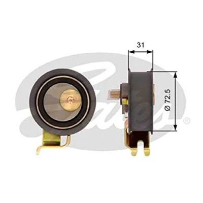 Image of Tensioner Pulley, timing belt GATES T43016