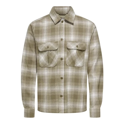 Image of Only &amp; Sons Shirt, Men&#039;s, Size: Large, Braun
