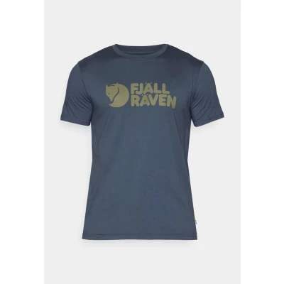 Image of Fjällräven LOGO Print Tshirt, Men&#039;s, Size: Small, Navy
