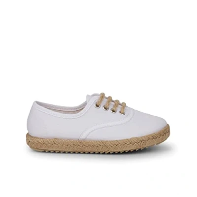Image of Pisamonas Espadrilles for kids, Size: 7K, Blanco Textile
