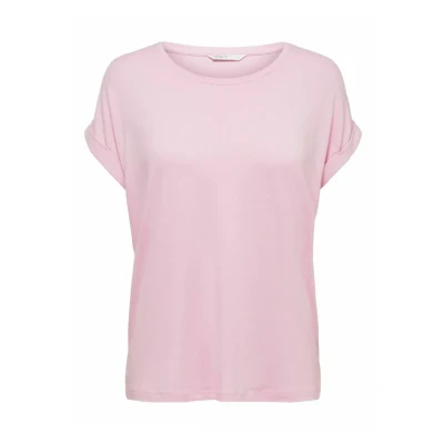 Image of ONLY Onlmoster O NECK Basic Tshirt, Women&#039;s, Size: XS, Pink lady