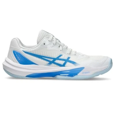Image of Asics SKY Elite FF 3 Volleyball shoes, Women&#039;s, Size: 9, White/blue coast Textile/synthetics