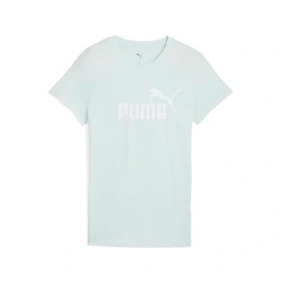 Image of Puma LOGO TEE Print Tshirt, Women&#039;s, Size: Small, Peaceful blue