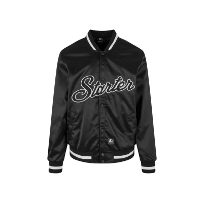 Image of Starter College Bomber Jacket, Men&#039;s, Size: Large, Black