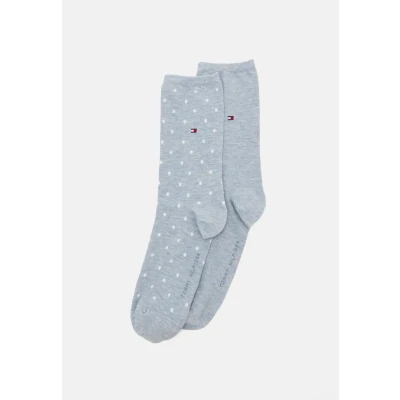 Image of Tommy Hilfiger Women SOCK DOT 2 PACK Socks, Women&#039;s, Size: 6 8, Light blue melange