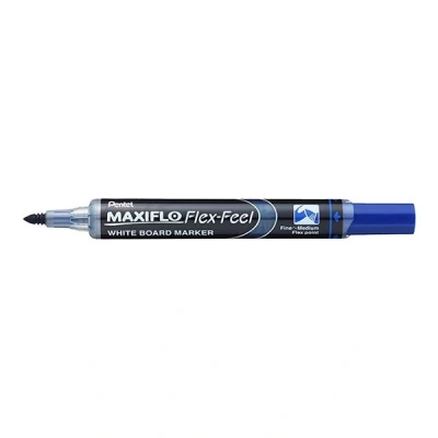 Image of Pentel Maxiflo Flex Feel Whiteboard Marker Blue (Pack of 12)