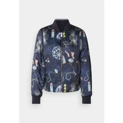 Image of Scotch &amp; Soda Reversible Quilted Bomber Jacket, Women&#039;s, Size: Medium, Sky captain