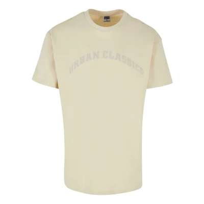 Image of Urban Classics Oversized GATE TEE Print Tshirt, Men&#039;s, Size: Small, Sand