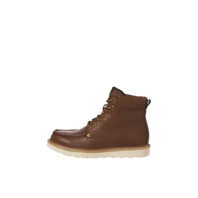 Image of Jack &amp; Jones Jfwarchway BOOT Laceup ankle boots, Men&#039;s, Size: 8, Cognac High quality imitation leather