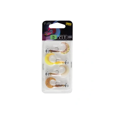 Image of Fox Rage Micro Grub Tail Mixed UV Colour Pack 4 cm 3 g Rubber Baits for Jigging, Fish Perch, Shad, Soft