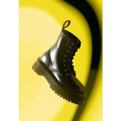 Image of Dr. Martens Jadon Laceup ankle boots Black, Women&#039;s, Size: 13, Black Leather