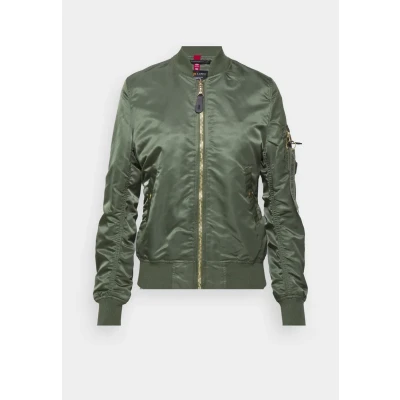 Image of Alpha Industries MA1 VF LW Bomber Jacket, Women&#039;s, Size: XS, Sage green/gold