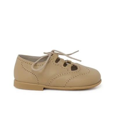 Image of Pisamonas Inglesito Baby shoes for kids, Size: 4.5K/5K, Camel Leather