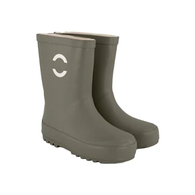 Image of Mikk line Children&#039;s Wellington Boots, Lined Rain Waterproof Shoes &amp; Dusty Olive, 28 EU