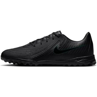Image of Nike Performance Phantom GX II Academy TF Astro turf trainers, Size: 7, Black/deep jungle Synthetics