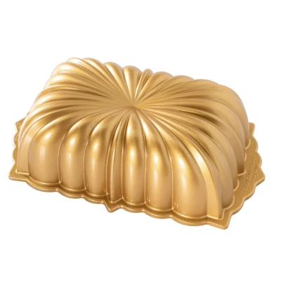 Image of Nordic Ware Bread Tin Fluted Loaf Pan Gold 25 x 15 cm / 1.4 Liter