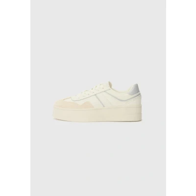 Image of Tommy Jeans THE Greenwich Flatform Trainers ivory/silvercoloured, Women&#039;s, Size: 4, Ivory/silver/coloured shoes