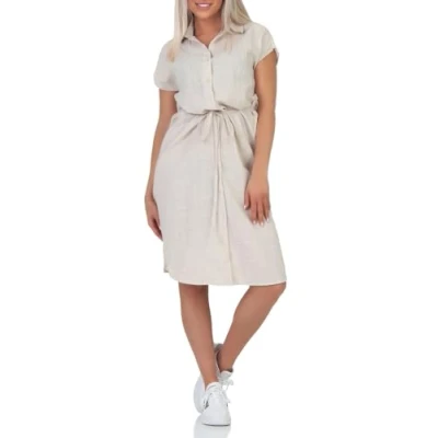 Image of ONLY Onltizana NERI Dress Shirt dress, Women&#039;s, Size: Large, Pumice stone
