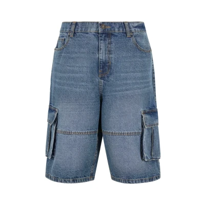 Image of Urban Classics Denim shorts, Men&#039;s, Size: 28, Mid deep blue washed