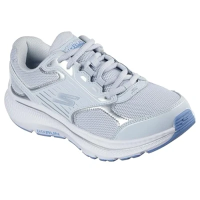 Image of Skechers GO RUN Consistent 2.0 Trainers, Women&#039;s, Size: 4, Light blue/silver Leather and textile