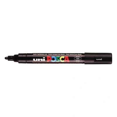 Image of Faber Castell uni ball 182599 Marker Posca with Medium Fine Bullet Tip Black Pack of 1