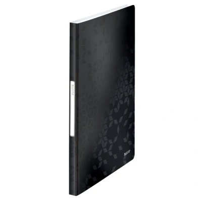 Image of Leitz A4 Display Book, 40 Pockets, 80 Sheet Capacity, Transparent Black, WOW Range, 46320095