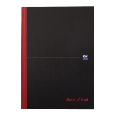 Image of Oxford Black n Red Book Gebundes 400047607 A4 Squared Hardcover with Ribbon Marker