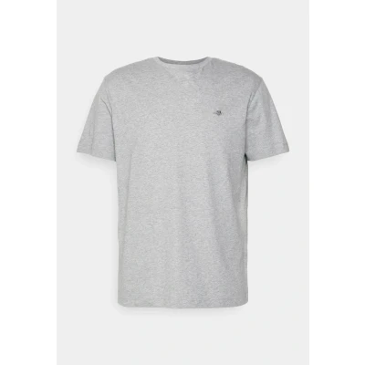 Image of GANT REG Shield Basic Tshirt, Men&#039;s, Size: Small, Grey