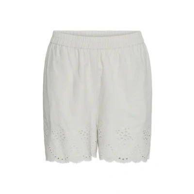 Image of Pieces Pcalmina Embroidery Shorts, Women&#039;s, Size: XS, Birch