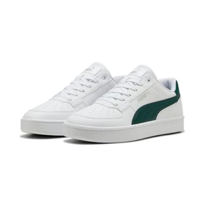 Image of Puma Caven 2.0 Basketball shoes, Size: 6.5, White/dark myrtle/silver High quality imitation leather