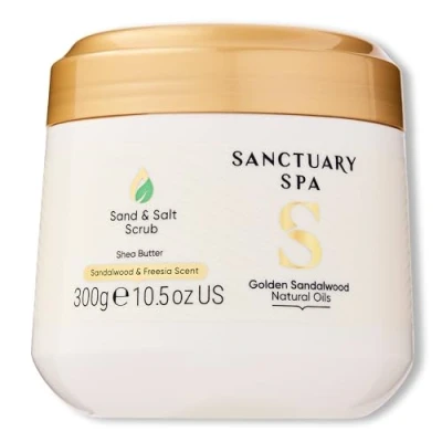 Image of Sanctuary Spa Golden Sandalwood Sand and Salt Scrub 300g