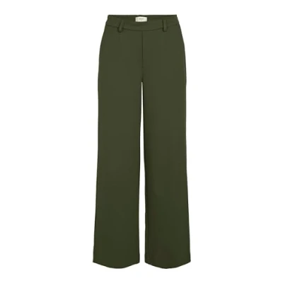 Image of Object Women&#039;s Objlisa Wide Pant Noos, Green (Duffel Bag), 40