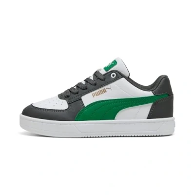 Image of Puma Caven 2.0 JR Unisex Trainers for kids, Size: 5, Shadow gray/archive green/white Synthetics