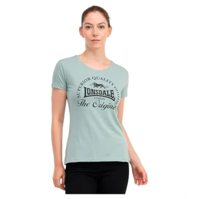 Image of Lonsdale Doppelpack Rowrah Print Tshirt, Women&#039;s, Size: Small, Black mint