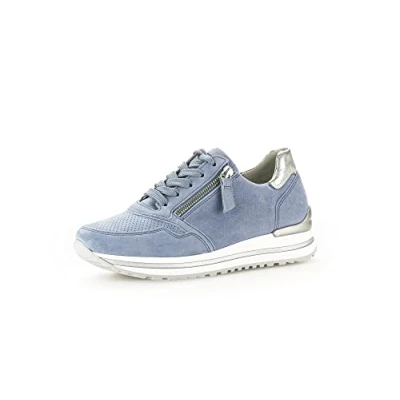 Image of Gabor Comfort Trainers, Women&#039;s, Size: 3.5, Azur/silber Suede